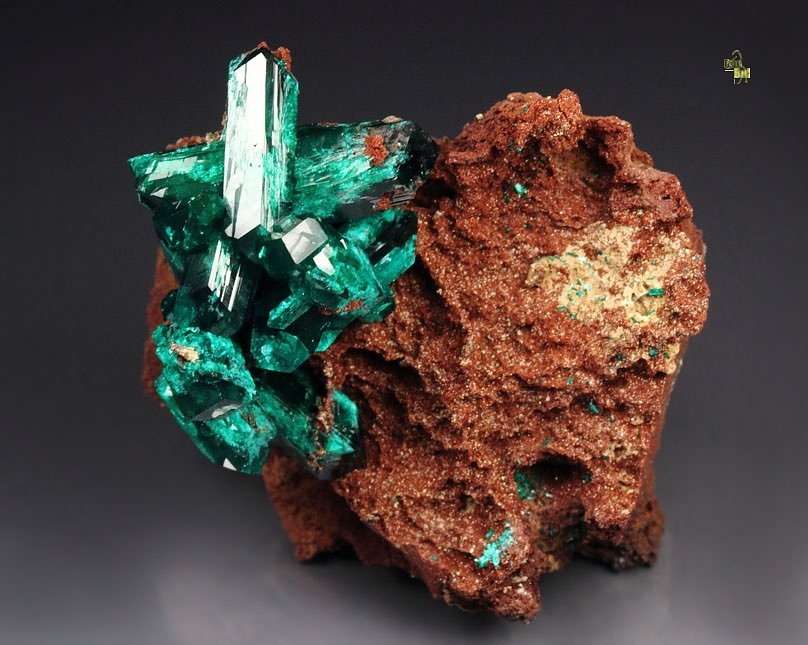 gemmy DIOPTASE bi-terminated