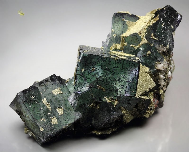 FLUORITE, PYRITE, CALCITE