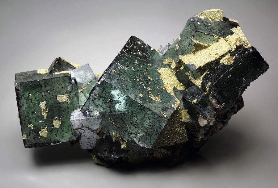 FLUORITE, PYRITE, CALCITE