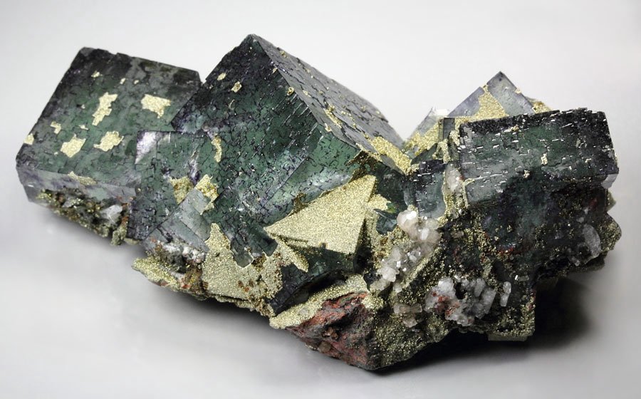 FLUORITE, PYRITE, CALCITE