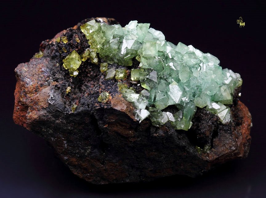 gem ADAMITE var. CUPRIAN ADAMITE