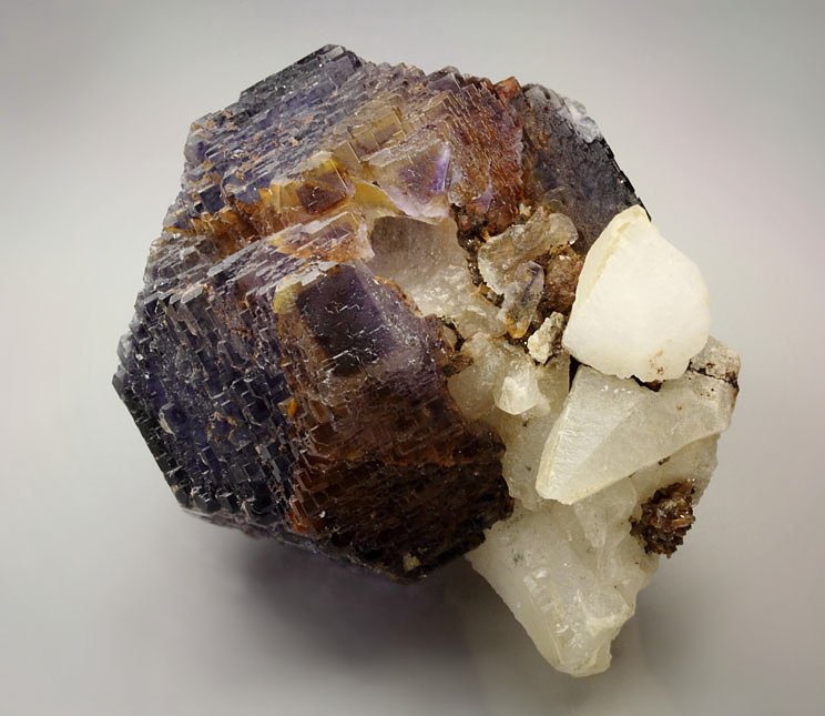 FLUORITE with PHANTOMS, CALCITE