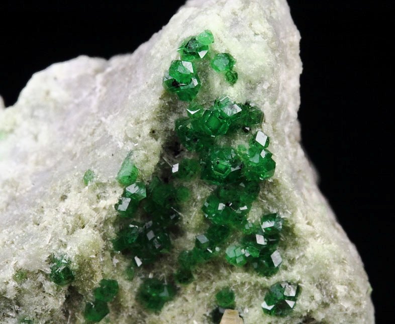 GARNET var. GROSSULAR var. CHROMIAN, PREHNITE