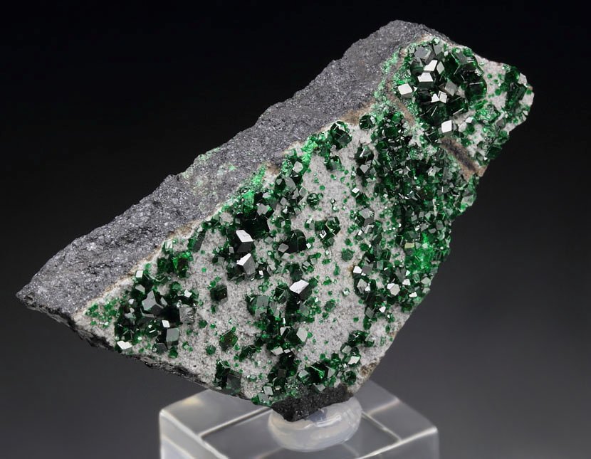 gemmy GARNET var. UVAROVITE