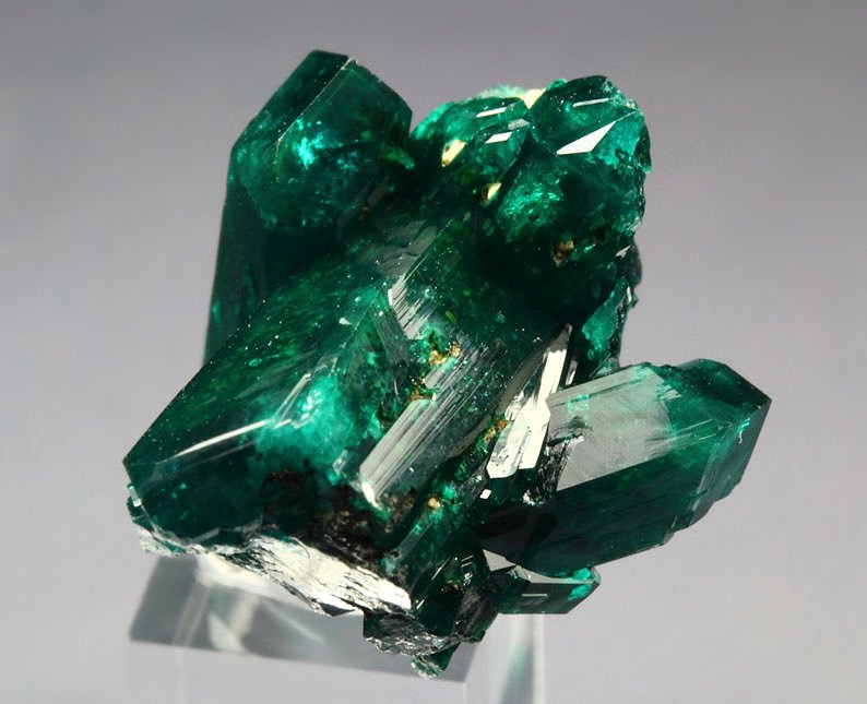 gemmy DIOPTASE bi-terminated 