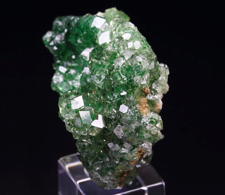 gem GARNET var. GROSSULAR with GREEN CHROMIAN PHANTOMS