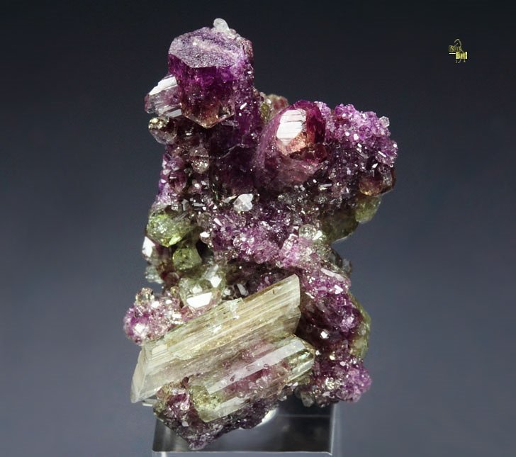 VESUVIANITE bi-color, DIOPSIDE