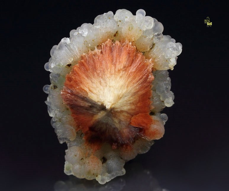 orange SCOLECITE, CHALCEDONY