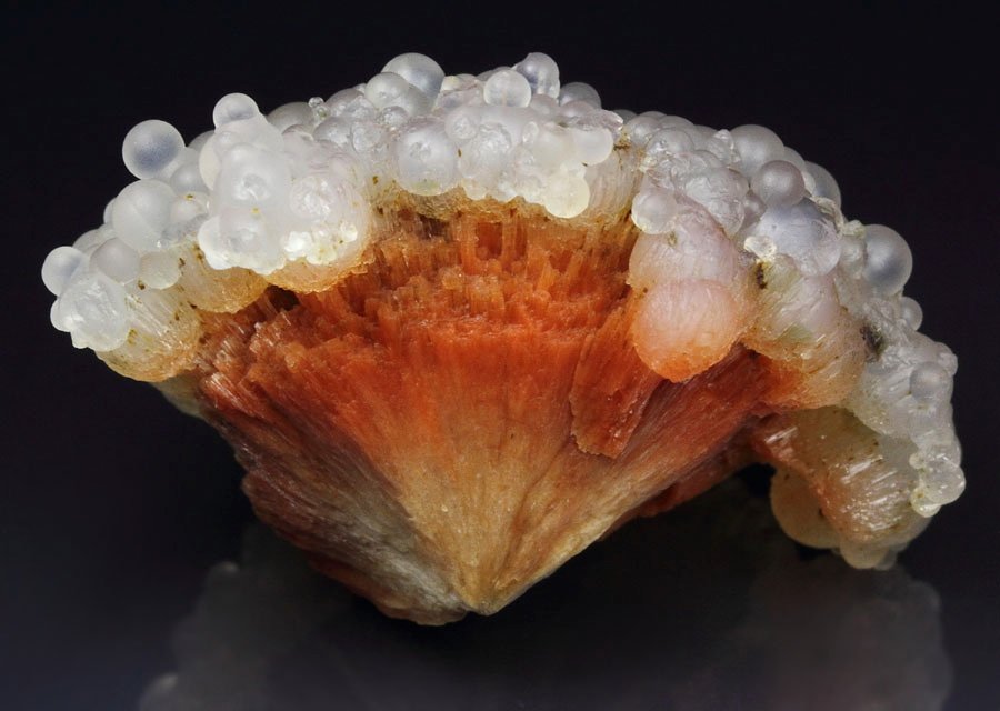 orange SCOLECITE, CHALCEDONY