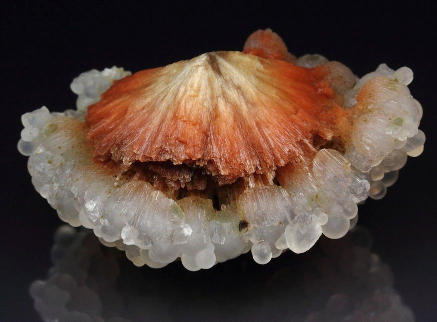 orange SCOLECITE, CHALCEDONY