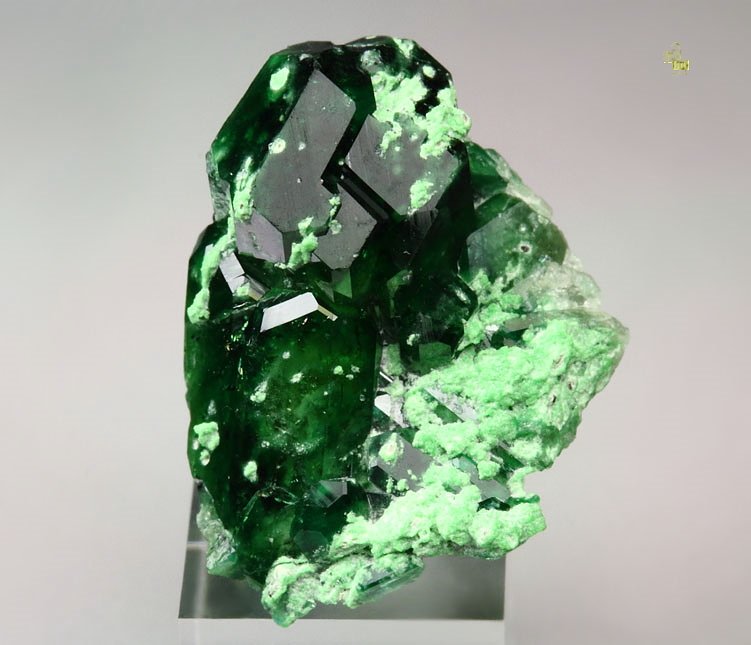 gem VESUVIANITE var. CHROMIAN, DIOPSIDE