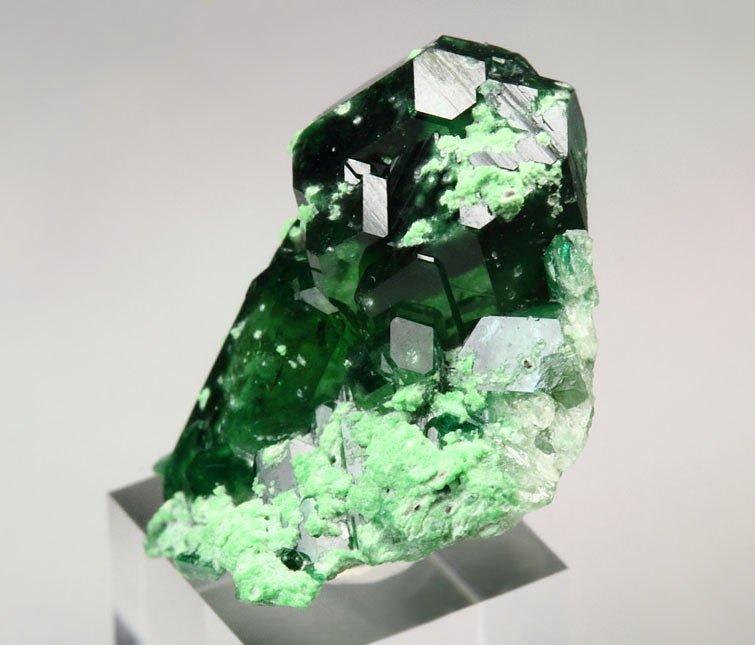 gem VESUVIANITE var. CHROMIAN, DIOPSIDE