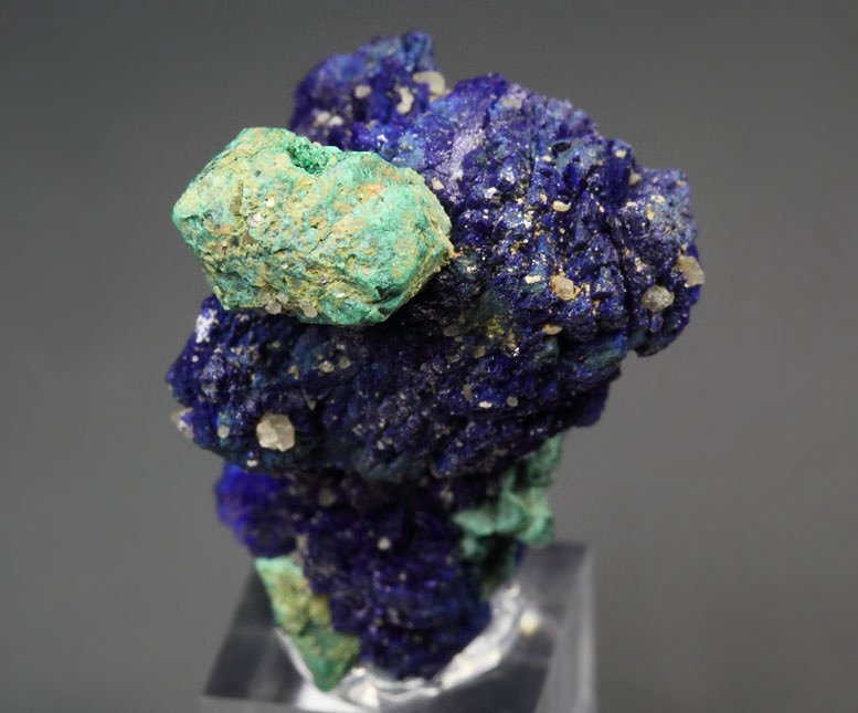 MALACHITE PSEUDOMORPH after CUPRITE, AZURITE