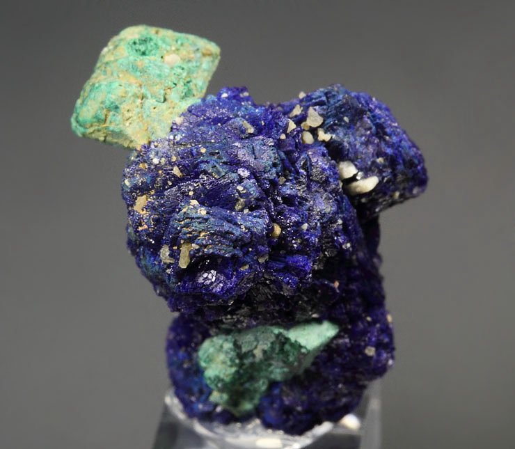 MALACHITE PSEUDOMORPH after CUPRITE, AZURITE