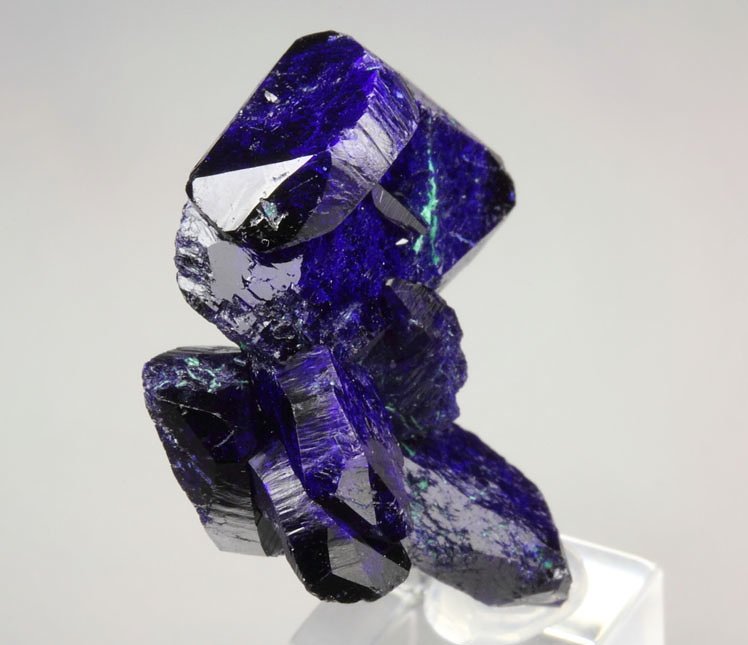 bi-terminated AZURITE, MALACHITE