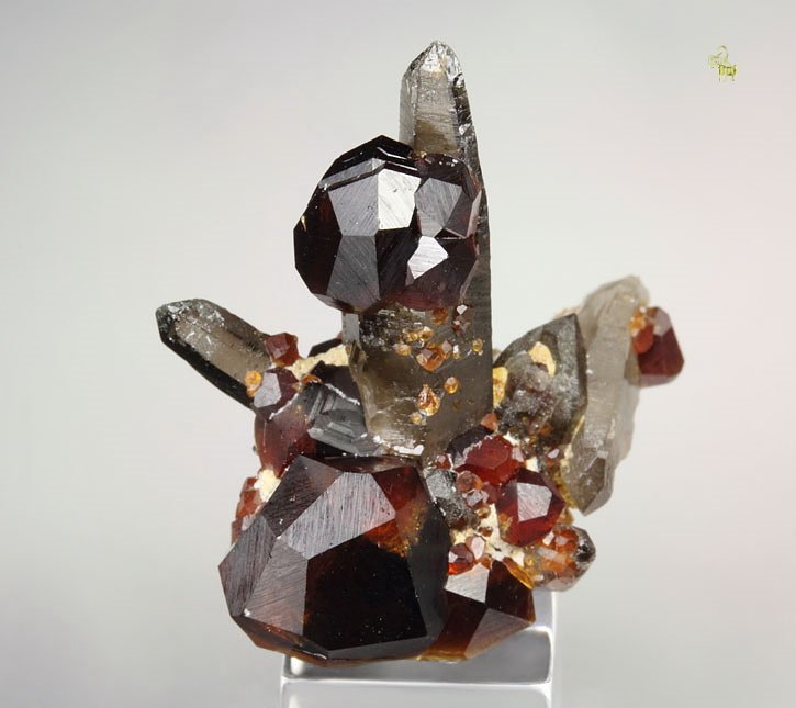 gem GARNET var. SPESSARTINE, QUARTZ var. SMOKY