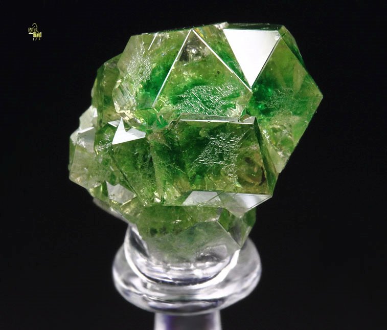 gem GARNET var. GROSSULAR with GREEN CHROMIAN PHANTOMS