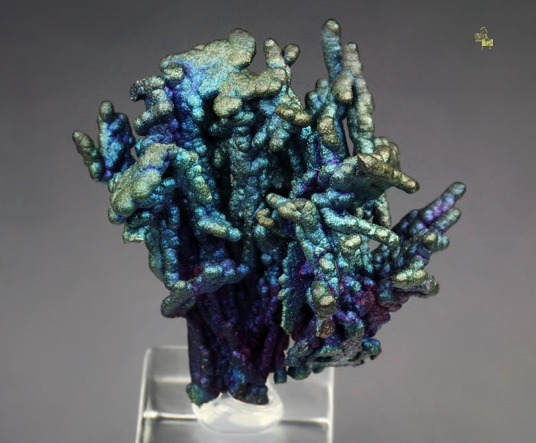 CHALCOCITE, DJURLEITE, iridescent CHALCOPYRITE