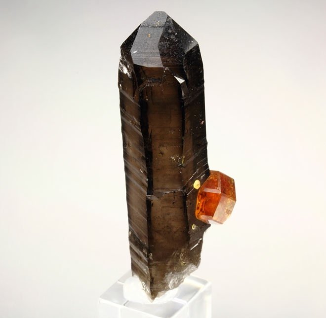 gem GARNET var. SPESSARTINE, QUARTZ var. SMOKY