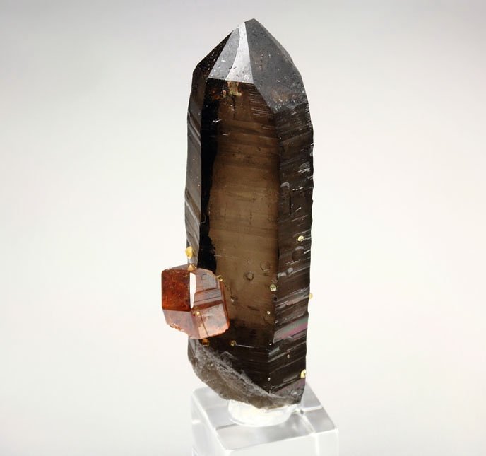 gem GARNET var. SPESSARTINE, QUARTZ var. SMOKY