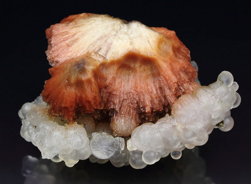 orange SCOLECITE, CHALCEDONY