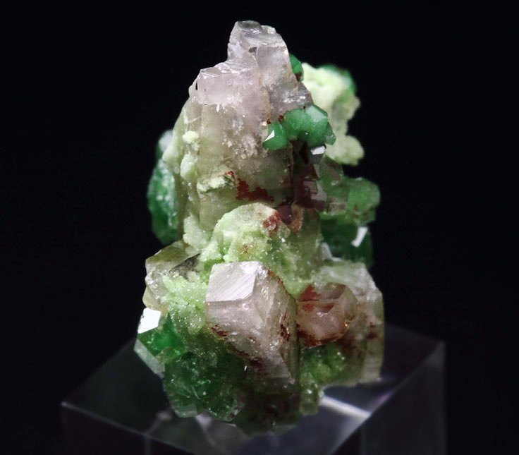 PREHNITE, gem GARNET var. GROSSULAR var. CHROMIAN