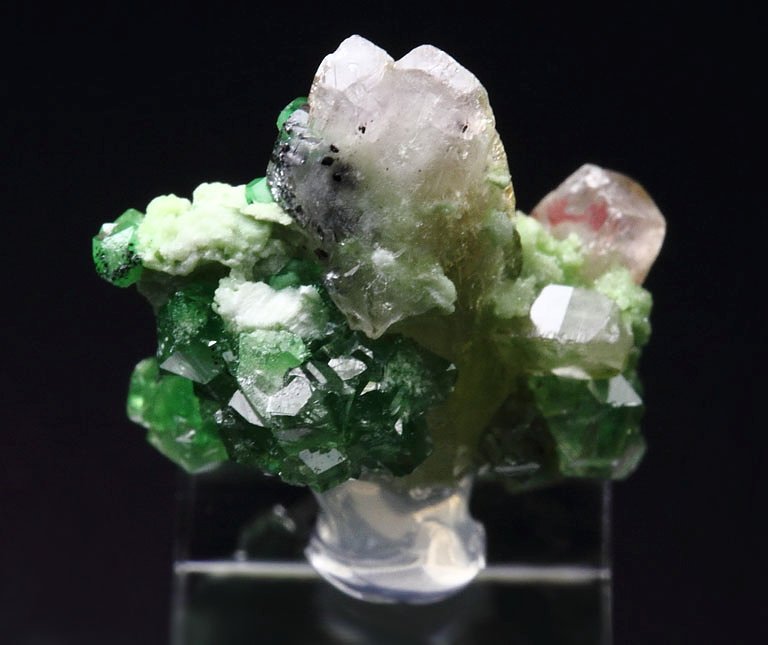 PREHNITE, gem GARNET var. GROSSULAR var. CHROMIAN