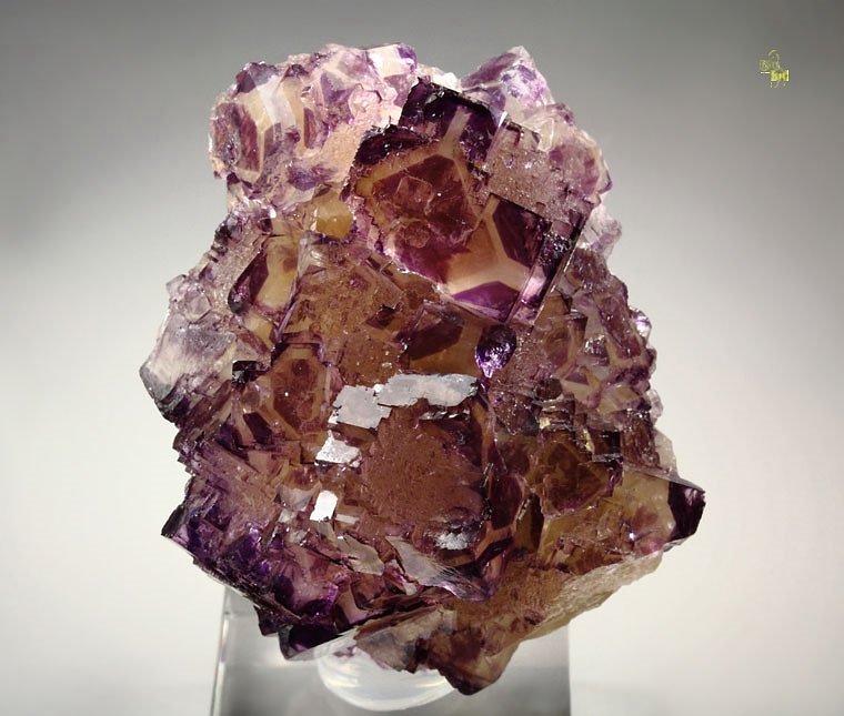 FLUORITE with purple PHANTOMS