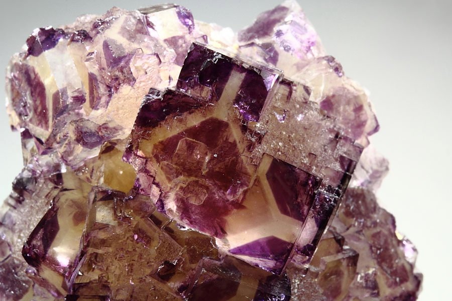 FLUORITE with purple PHANTOMS