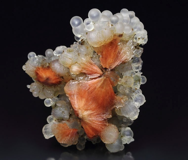 orange SCOLECITE, CHALCEDONY