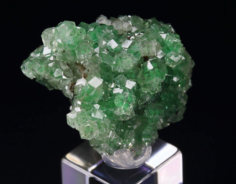 gem GARNET var. GROSSULAR with GREEN CHROMIAN PHANTOMS