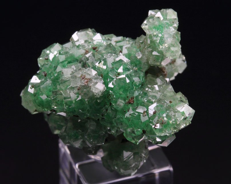 gem GARNET var. GROSSULAR with GREEN CHROMIAN PHANTOMS