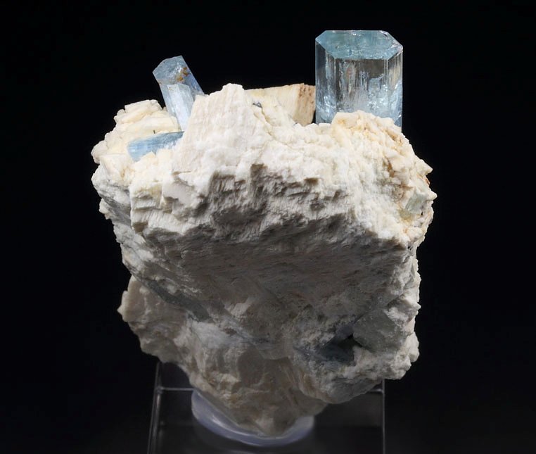 gem BERYL var. AQUAMARINE, TOURMALINE var. SCHORL, FELDSPAR