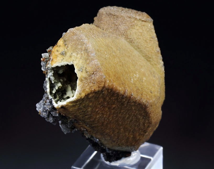 SIDERITE epimorph after CALCITE, SPHALERITE