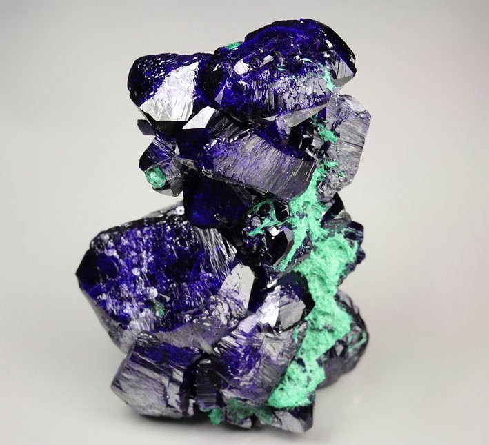 bi-terminated AZURITE, MALACHITE pseudomorph after AZURITE