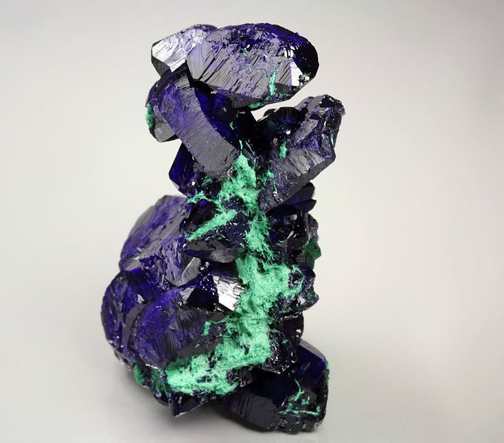 bi-terminated AZURITE, MALACHITE pseudomorph after AZURITE