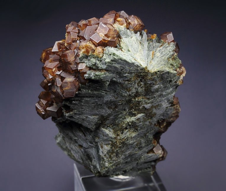 GARNET var. ANDRADITE, QUARTZ, HEDENBERGITE