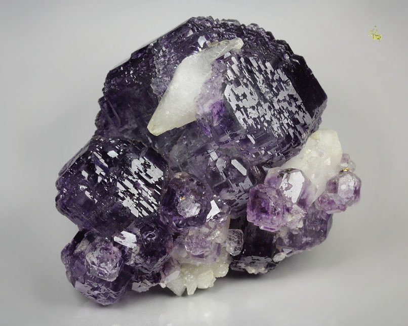 FLUORITE with PHANTOMS, CALCITE