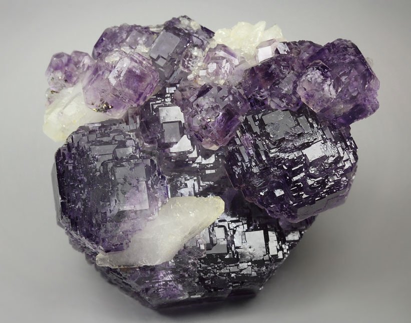 FLUORITE with PHANTOMS, CALCITE