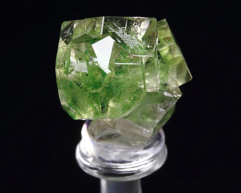 gem GARNET var. GROSSULAR with GREEN CHROMIAN PHANTOMS