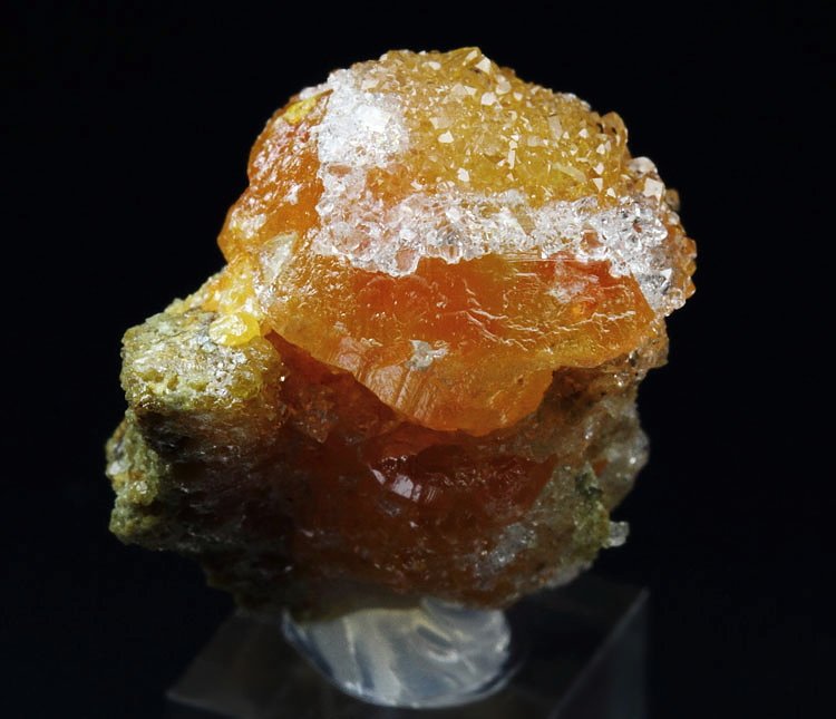 WULFENITE, QUARTZ