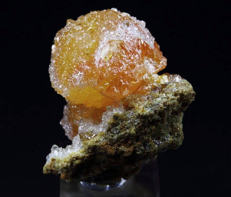 WULFENITE, QUARTZ