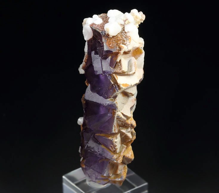 FLUORITE stalactite, CALCITE 