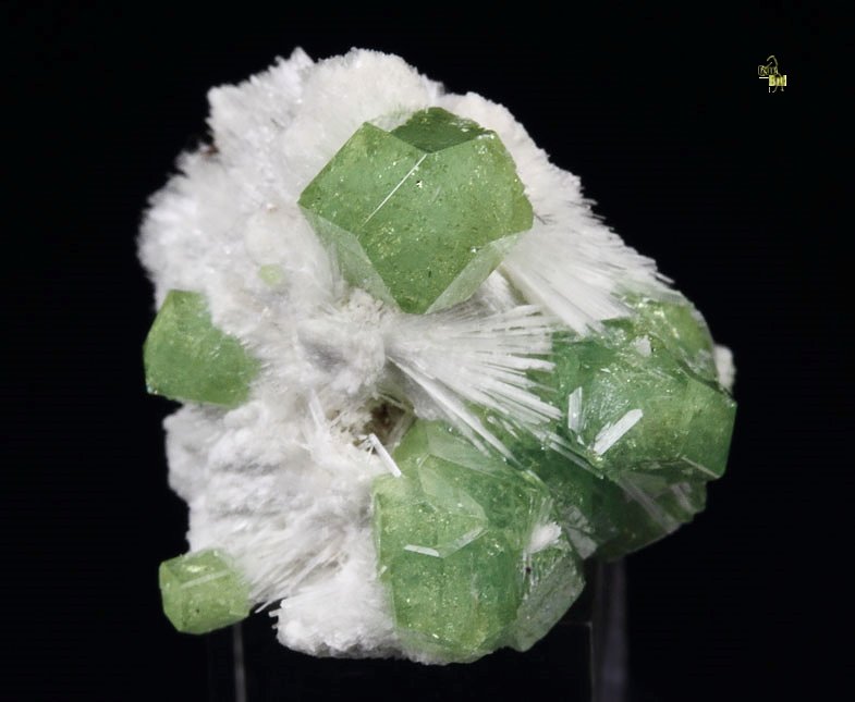 new find - gem GARNET var. ANDRADITE var. DEMANTOID, WOLLASTONITE