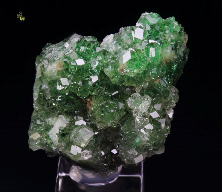 gem GARNET var. GROSSULAR with GREEN CHROMIAN PHANTOMS