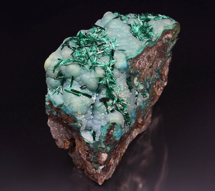 BROCHANTITE, CHALCEDONY, CHRYSOCOLLA