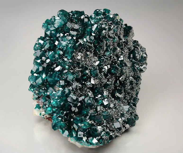 gem DIOPTASE, CALCITE, DUFTITE