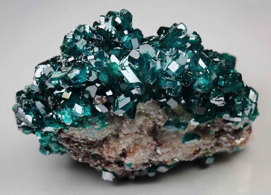 gem DIOPTASE, CALCITE, DUFTITE