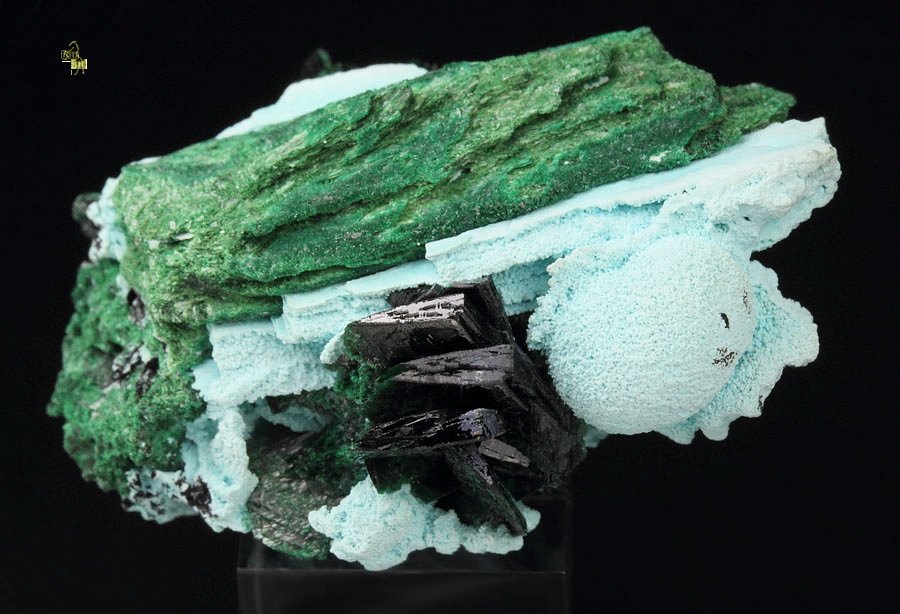 crystallized MALACHITE, CHRYSOCOLLA