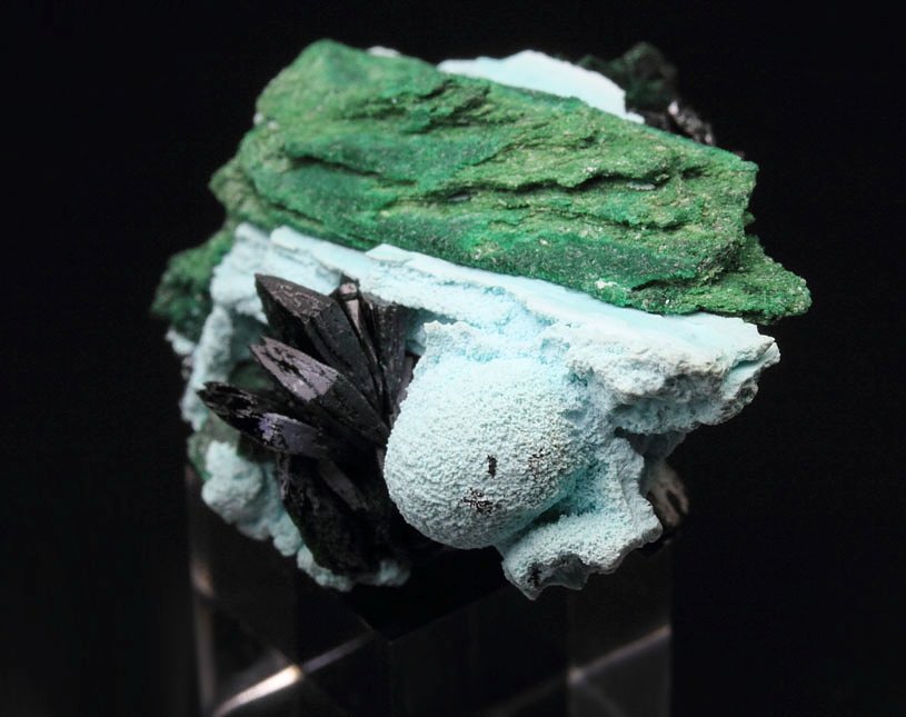 crystallized MALACHITE, CHRYSOCOLLA